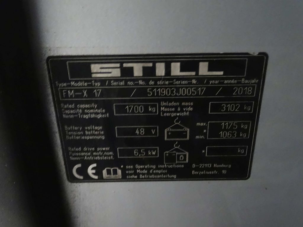 Still FM-X17 - משאית הגעה: תמונה 5 Still FM-X17 - משאית הגעה: תמונה 5