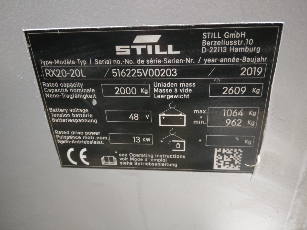 Still RX20-20L - מלגזה חשמלית: תמונה 5 Still RX20-20L - מלגזה חשמלית: תמונה 5