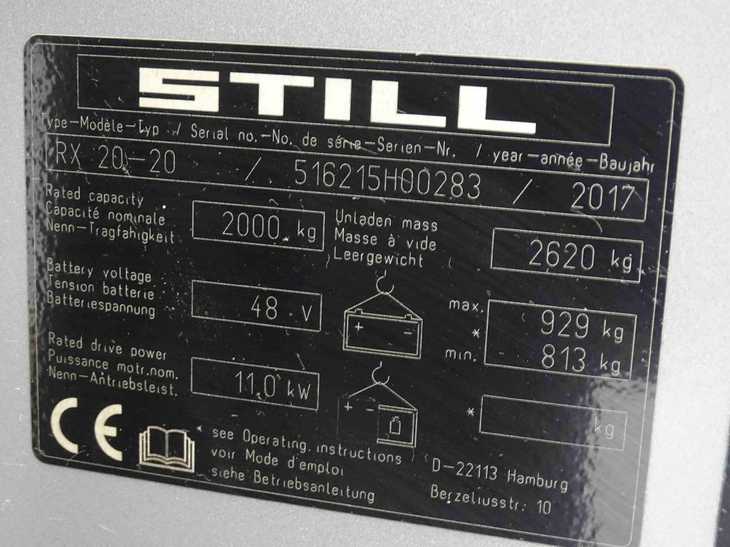 Still RX20-20 - מלגזה חשמלית: תמונה 5 Still RX20-20 - מלגזה חשמלית: תמונה 5