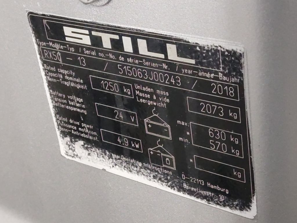 Still RX50-13 - מלגזה חשמלית: תמונה 5 Still RX50-13 - מלגזה חשמלית: תמונה 5