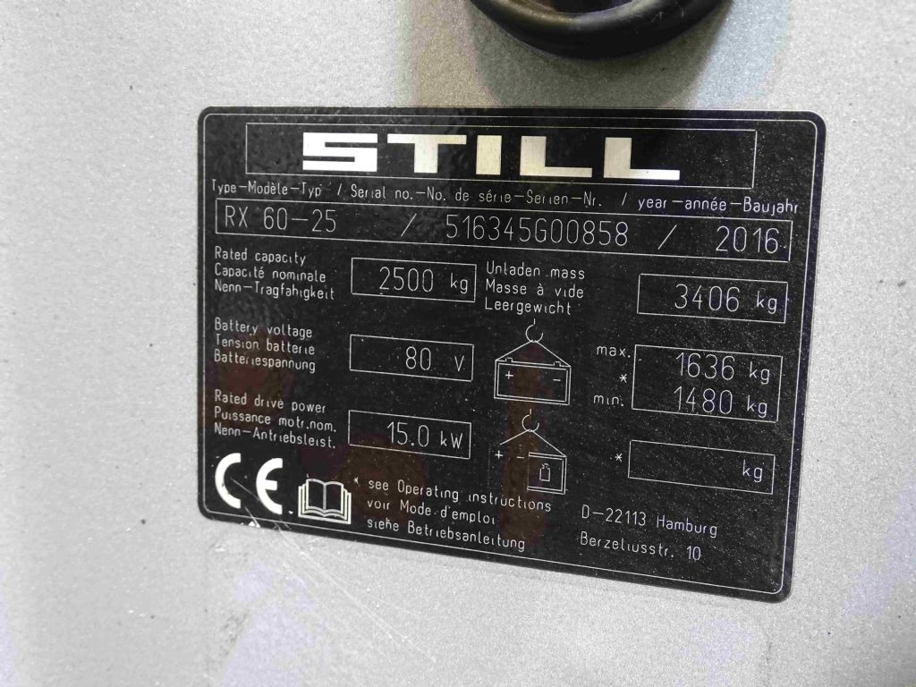 Still RX60-25 - מלגזה חשמלית: תמונה 5 Still RX60-25 - מלגזה חשמלית: תמונה 5