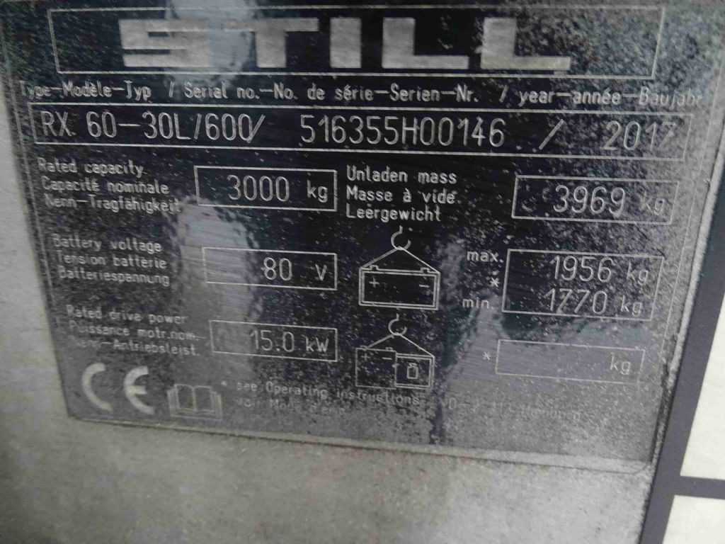 Still RX60-30L/600 - מלגזה חשמלית: תמונה 5 Still RX60-30L/600 - מלגזה חשמלית: תמונה 5