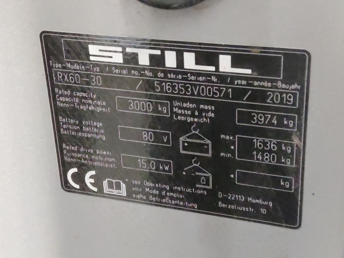 מלגזה חשמלית Still RX60-30: תמונה 9