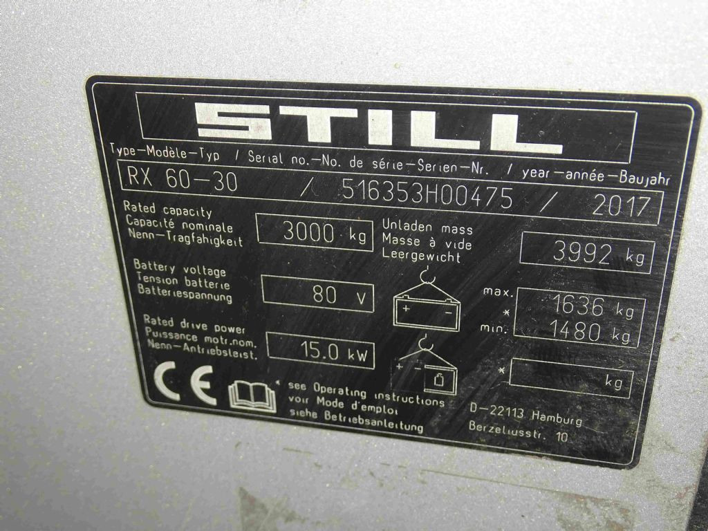 Still RX60-30 - מלגזה חשמלית: תמונה 5 Still RX60-30 - מלגזה חשמלית: תמונה 5
