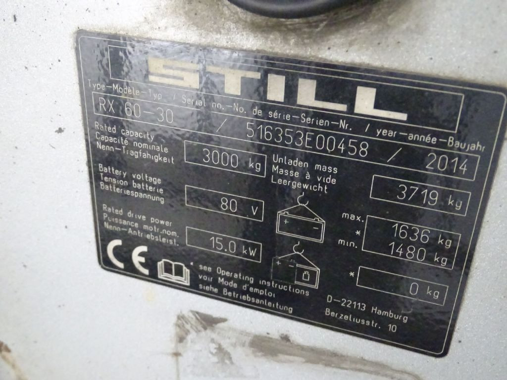 Still RX60-30 - מלגזה חשמלית: תמונה 5 Still RX60-30 - מלגזה חשמלית: תמונה 5