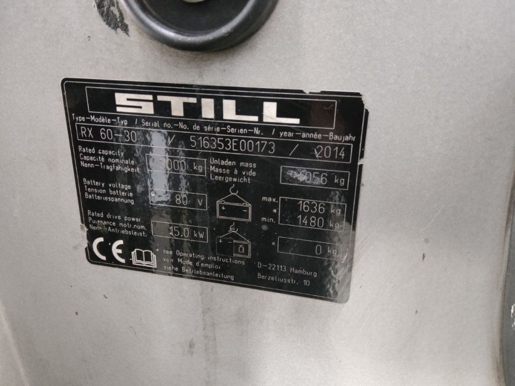 Still RX60-30 - מלגזה חשמלית: תמונה 5 Still RX60-30 - מלגזה חשמלית: תמונה 5
