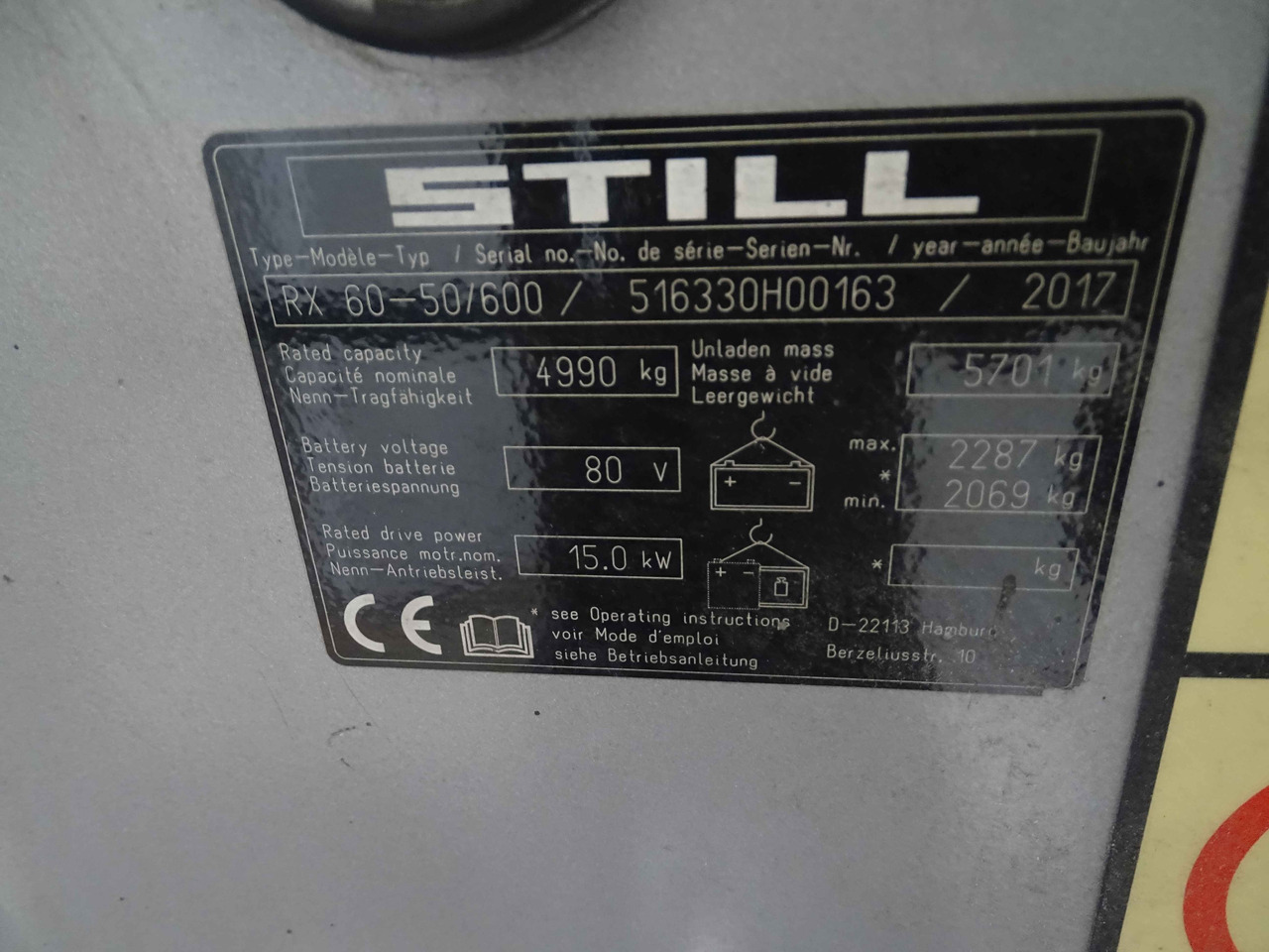 Still RX60-50/600 - מלגזה חשמלית: תמונה 5 Still RX60-50/600 - מלגזה חשמלית: תמונה 5