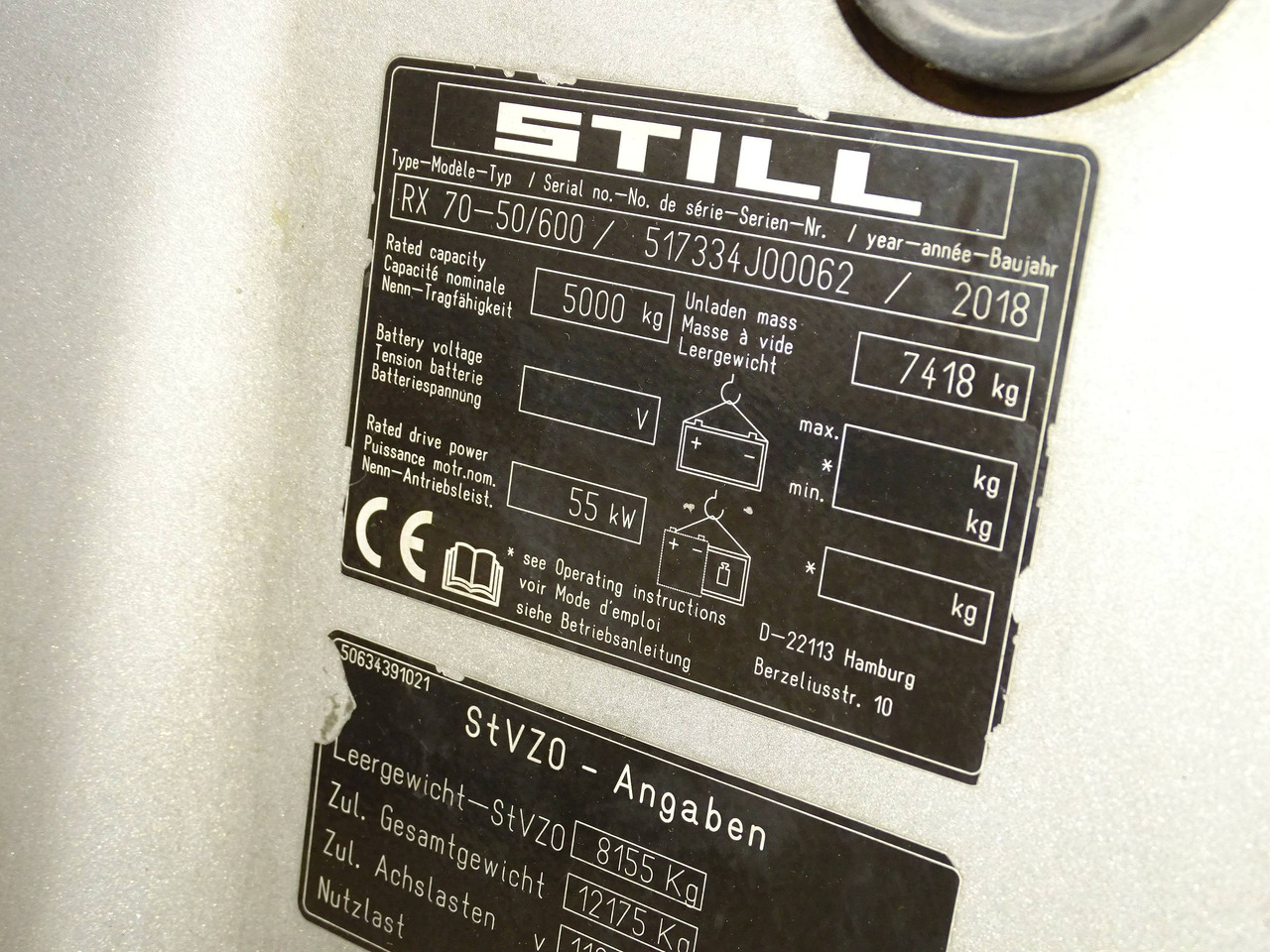 מלגזת סולר Still RX70-50/600: תמונה 6