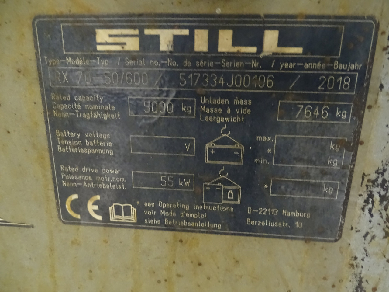 Still RX70-50/600 - מלגזת סולר: תמונה 5 Still RX70-50/600 - מלגזת סולר: תמונה 5