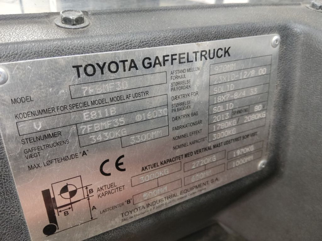 Toyota 7FBMF30 - מלגזה חשמלית: תמונה 5 Toyota 7FBMF30 - מלגזה חשמלית: תמונה 5