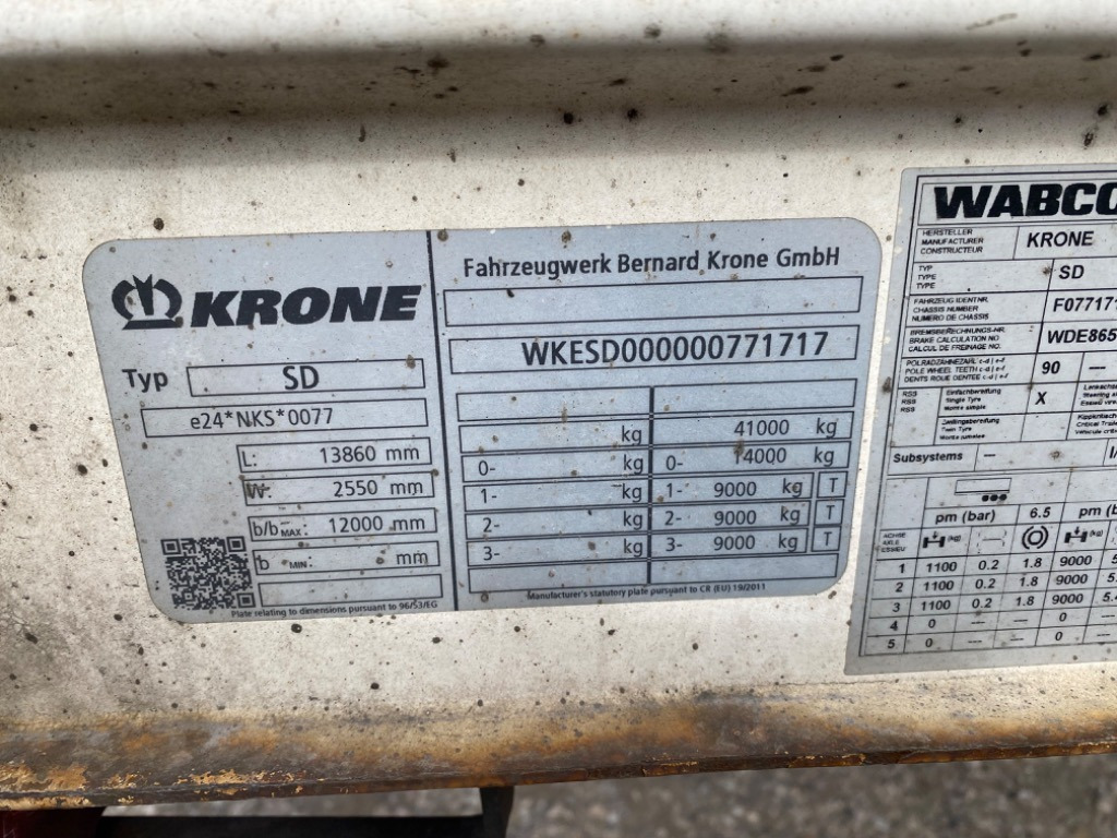חָדָשׁ סמיטריילר עם וילונות צד Krone SD: תמונה 6