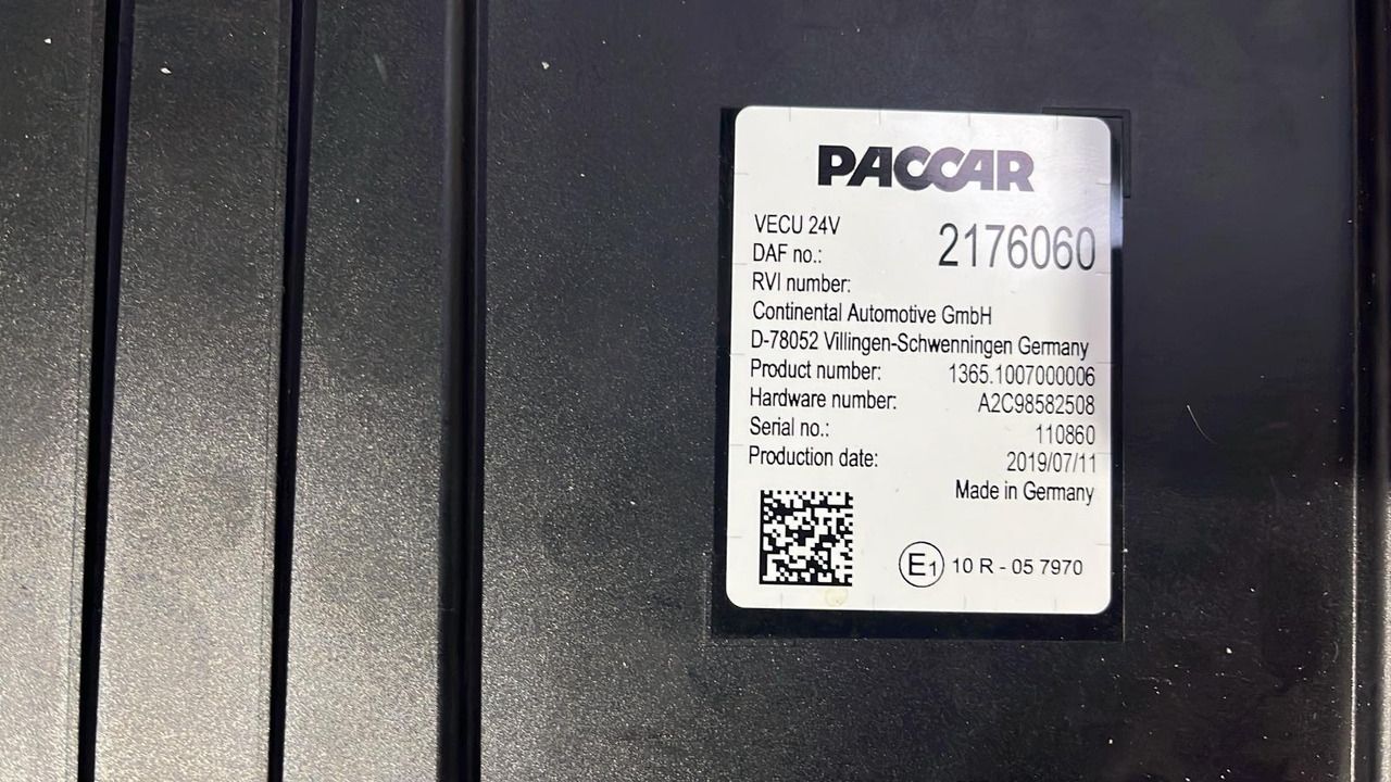 DAF XF CF VECU Control Unit Module 2176060 - ECU: תמונה 4 DAF XF CF VECU Control Unit Module 2176060 - ECU: תמונה 4