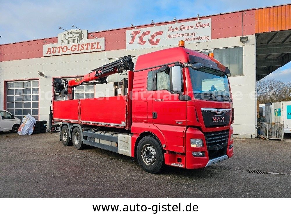 MAN TGX 26.540 6x2LL - משאית צד נופל/ שטוחה, משאית מנוף: תמונה 1 MAN TGX 26.540 6x2LL - משאית צד נופל/ שטוחה, משאית מנוף: תמונה 1