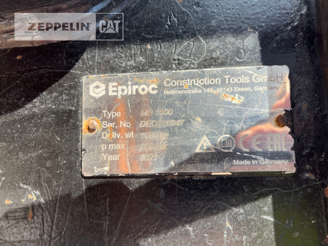 Atlas-Copco MB1500 Hydraulikhamm - פטיש הידרולי עבור מכונת בנייה: תמונה 4 Atlas-Copco MB1500 Hydraulikhamm - פטיש הידרולי עבור מכונת בנייה: תמונה 4