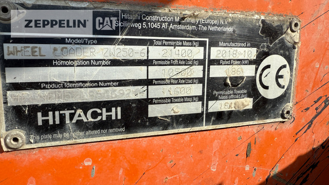 Hitachi ZW250-6 - מעמיס גלגלים: תמונה 5 Hitachi ZW250-6 - מעמיס גלגלים: תמונה 5