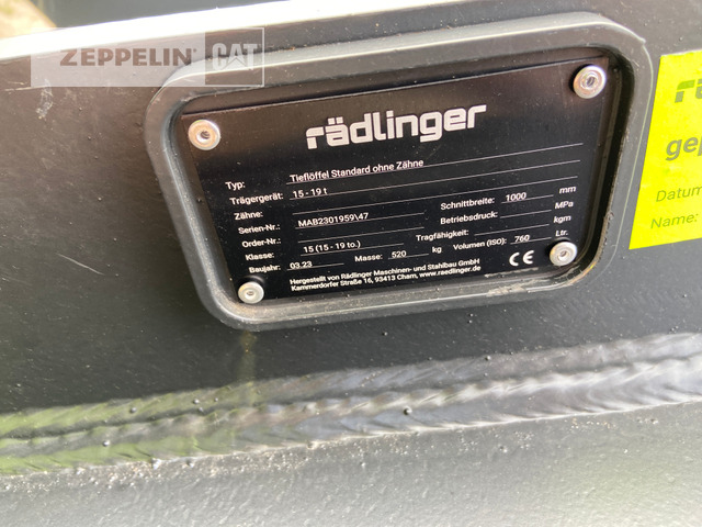 Raedlinger TL 1.000mm OQ70/55 - דלי מחפר עבור מכונת בנייה: תמונה 5 Raedlinger TL 1.000mm OQ70/55 - דלי מחפר עבור מכונת בנייה: תמונה 5