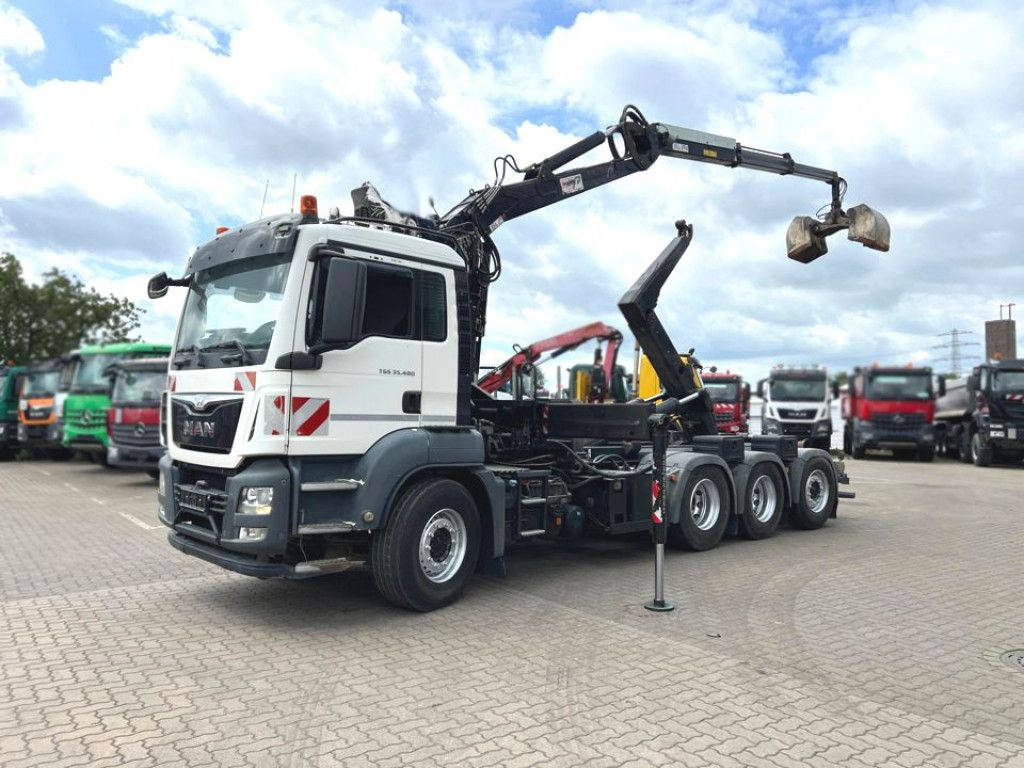 MAN TG-S 35.480 8x4 BL Abrollkipper mit Kran Penz-15 - משאית מנוף: תמונה 1 MAN TG-S 35.480 8x4 BL Abrollkipper mit Kran Penz-15 - משאית מנוף: תמונה 1