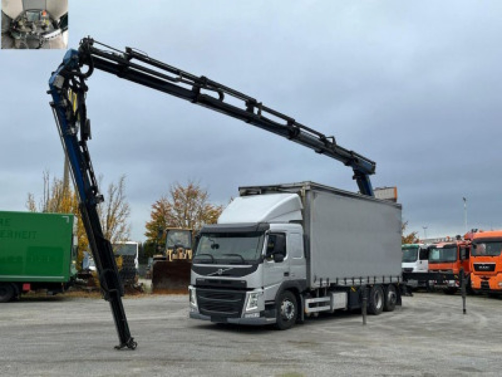 VOLVO (S) Truck FM 420 6x2 Pritsche Heckkran 27m t,Funk,Jib ,E6 - משאית צד נופל/ שטוחה, משאית מנוף: תמונה 1 VOLVO (S) Truck FM 420 6x2 Pritsche Heckkran 27m t,Funk,Jib ,E6 - משאית צד נופל/ שטוחה, משאית מנוף: תמונה 1